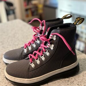 Dr. Martens grey with Pink Laces